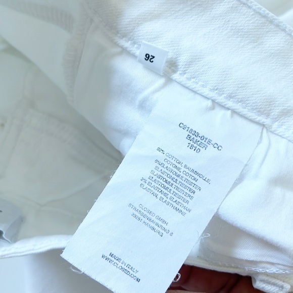 CLOSED DENIM WHITE BAKER JEANS SIZE 26 - Picture 8 of 13